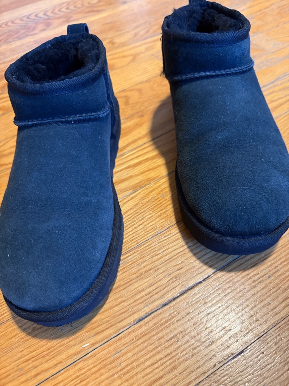 UGG Black Shearling-Lined Boot Interior Detail